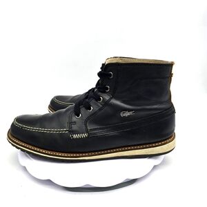 Lacoste Shoe Men's 10.5 Marceau 3 Leather Boots Black